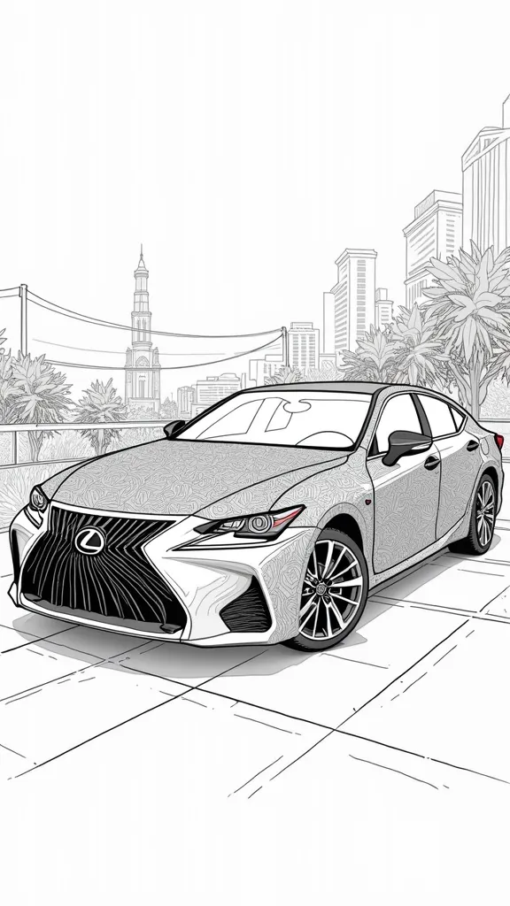 lexus coloring pages